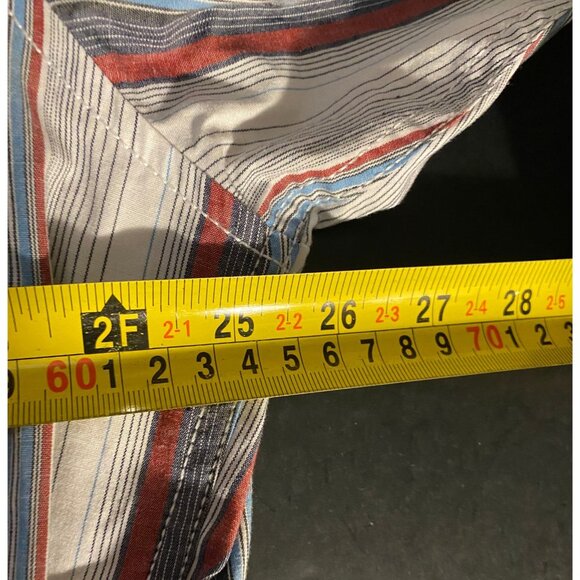 Wrangler 20X Competition White Pearl Snap Shirt Mens XL Striped Western - Picture 5 of 6